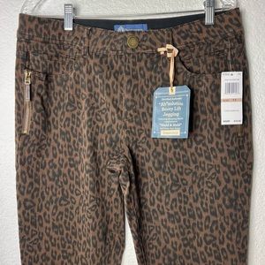 Democracy Brown Animal Print Jegging Jean